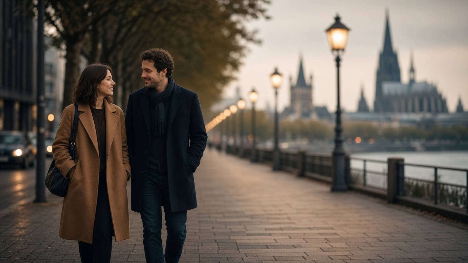 Zwei Erwachsene gehen gemeinsam einen Weg. Symbolbild.